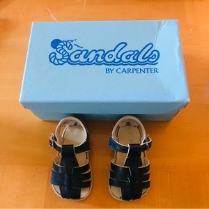Boy's Sandals By Carpenter Size 1 Month New Blue Fisherman Sandals Made In USA